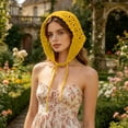 thumbnail image 4 of Liuchenyi Head Scarf for Women's Hair Head Scarf for Women’S Hair, Lace Hair Scarf Bandana Headband for Women, Triangle Head Kerchief Yellow, 4 of 4