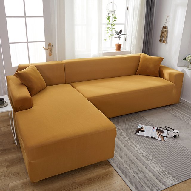 BBLVER Housse de Canapé Extensible Simple en Forme de L Lavable pour Salon Motif Moderne