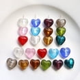 thumbnail image 2 of Nvzi 20 piezas de lindas cuentas de vidrio rojo, corazones de vidrio, cuentas dispersas perforadas, materiales para cuentas, joyas hechas a mano, aretes, pulseras, accesorios, 2 of 5
