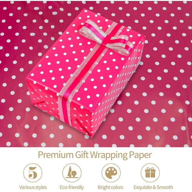 Esho Wrapping Paper for Christmas Gift Present Christmas Wrapping Kraft  Paper 20*27.5In Large Sheets-Pack of 1/3/5
