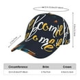 thumbnail image 2 of Honeii Sunflower Welcome A Print Hat, Women's Baseball Hat Unisex Fit, Baseball Cap,Adjustable One Size, 2 of 6