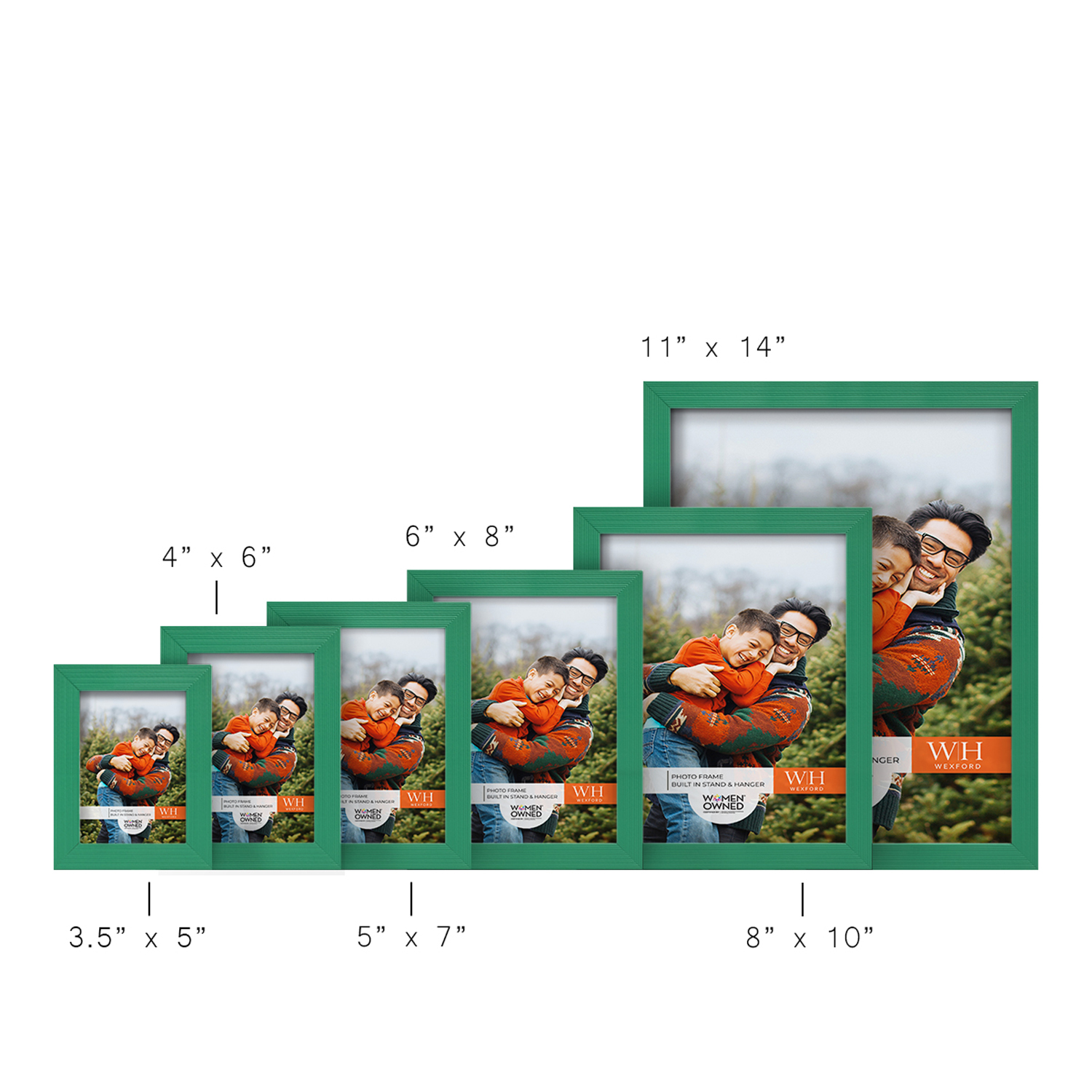 Grooved 8 in. x 10 in. Green Picture Frame (Set of 2)