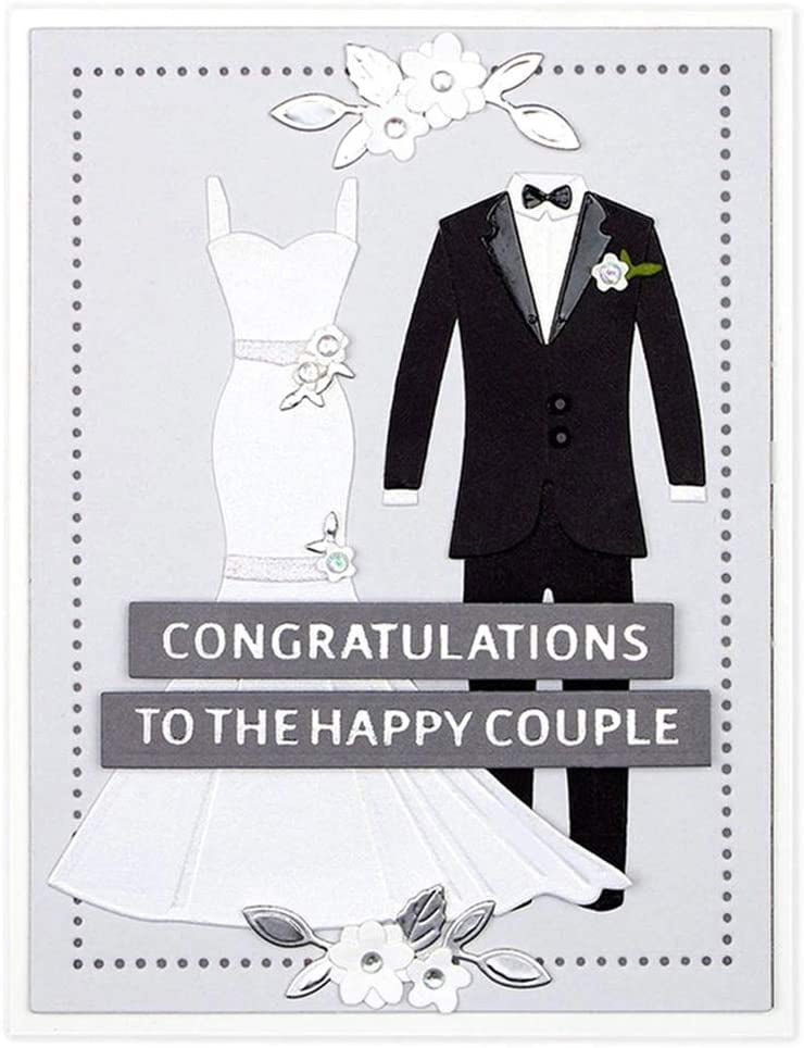 Bride And Groom Wedding Dress DIY Craft Metal Paper Cutting Dies Cut Die Mold