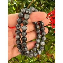 Black Labradorite Crystal Bead Bracelet 8mm, Wholesale Genuine Black Labradorite Stretch Gemstone Bracelet, Gift for Men & Women (1)