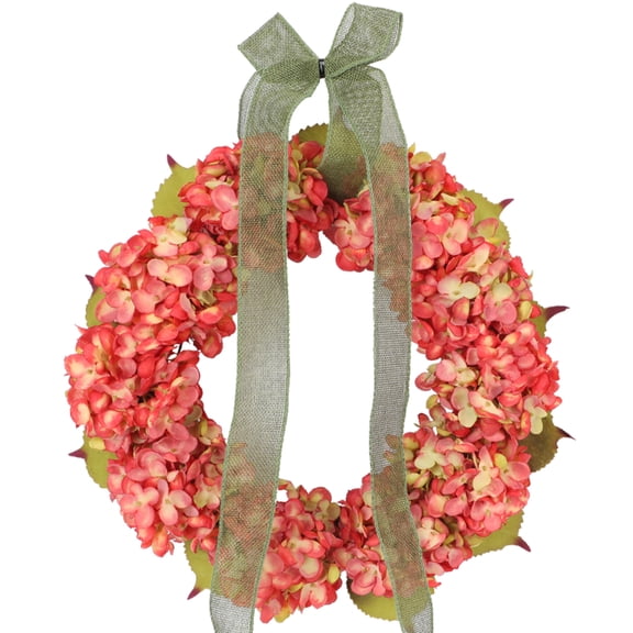 Aximioll 11.81In Fall Hydrangea Wreath with Artificial Layered Floral Details, Fall Home Decor for Front Door, Mantel and Entryway