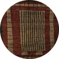 thumbnail image 1 of Ahgly Company Machine Washable Indoor Round Abstract Night Red Area Rugs, 5' Round, 1 of 7