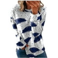 thumbnail image 2 of Puntoco Mujer Cuello Redondo Moda Casual Manga Larga Estampado Sudadera tops Blusa Puntoco Puntoco-7223, 2 of 4