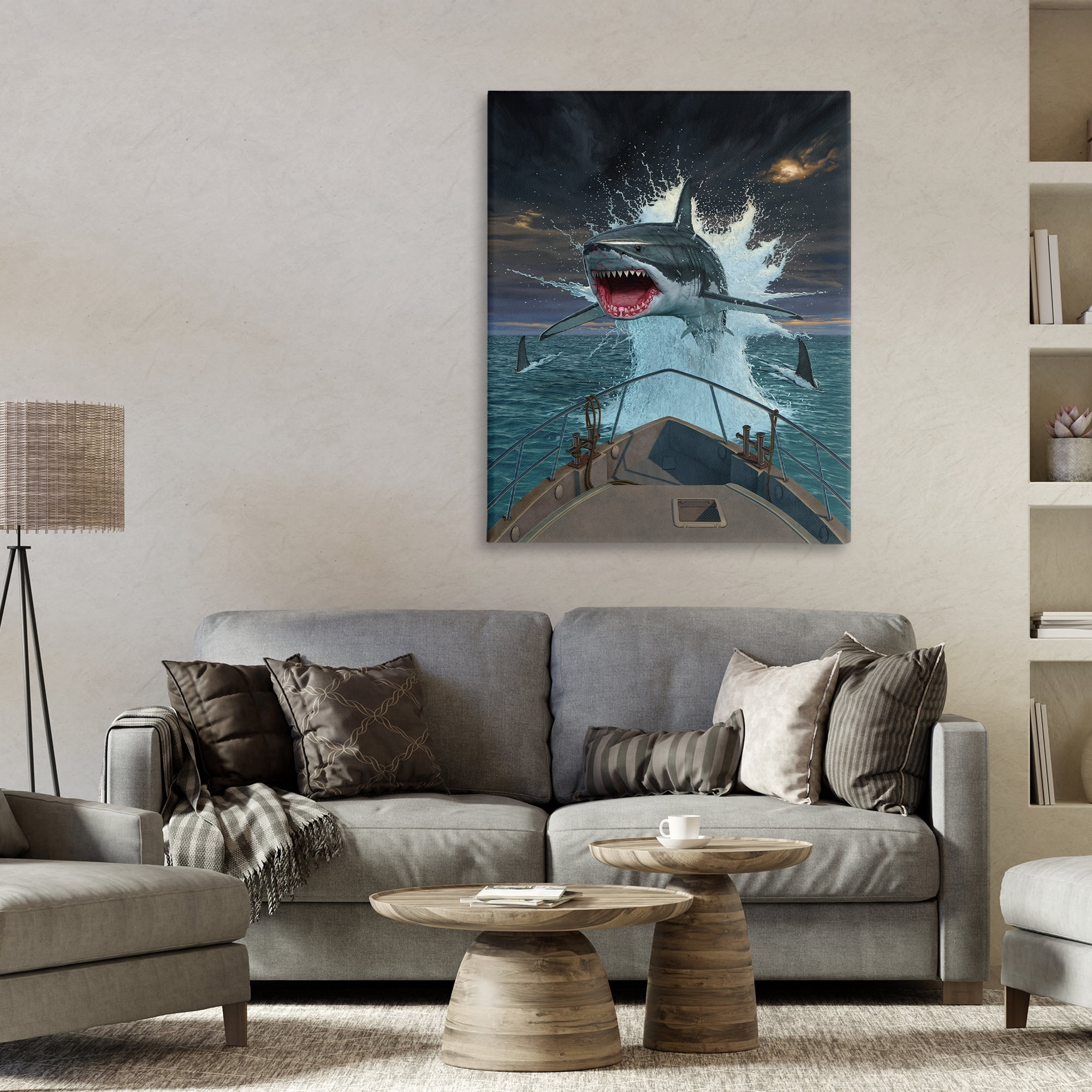 Stupell Industries Fish Out Of Water Canvas Wall Art, design by Vincent Hie
