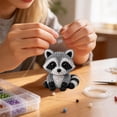thumbnail image 4 of Eqslft 1PC Tiny 3D Beaded Animal DIY Kit, Beads for Crafts, Handmade Bead Art Mosaic Set, Stress Relief Creative DIY Decoration Gifts with Instructions, 4 of 5
