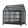 thumbnail image 3 of Vivifying Heavy Duty Dog Cage 85.86H, Pet Crate with Roof & Window on Roof, Black, 3 of 9