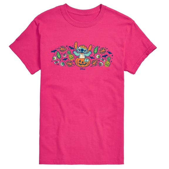 Lilo & Stitch - Pumpkin Florals Short Sleeve Graphic T-Shirt