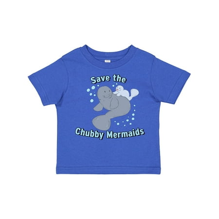 

Inktastic Save the Chubby Mermaids with Cute Manatees Gift Toddler Boy or Toddler Girl T-Shirt
