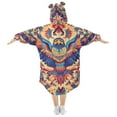 thumbnail image 2 of FORMRS Wearable Blanket Hoodie with Sleeves for Kids Cozy Flannel Sweatshirt, Colorful Abstract Eagle, 2 of 7