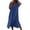 Blue, variant on Summer Dress Saving! VERUGU Womens Dresses Looes V-Neck Short Sleeve Long Dress Solid Pleated Fashion Casual Maxi Dresses Green XXL