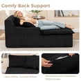 thumbnail image 5 of LEHZROAJ 67.3″Oversized Cloud Chaise Lounge Chair,Corduroy Upholstered Sofa Boneless Deep Seat No Assembly Required for Living Room Apartment(Black,Left), 5 of 10