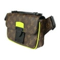 thumbnail image 2 of Pre-Owned LOUIS VUITTON Louis Vuitton S Lock Slingback Waist Bag M45864 Monogram Canvas Leather Brown Neon Yellow Black Body Belt (Good), 2 of 10