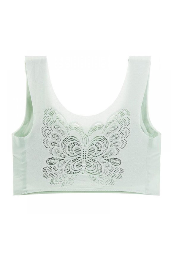 Women's Thin 3D Daily Bra Breathable Hollow U-Shaped Breast Push Up Sports Bra Plus Size