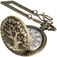 thumbnail image 1 of Reloj de bolsillo Tiong 45 mm de cuarzo con árbol de la vida y cadena, 1 of 9