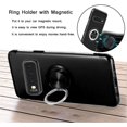 thumbnail image 6 of Designed for Samsung Galaxy S10 Plus / S10+ Case 6.4" Rotating Ring Holder Crystal Clear Back Shock-Absorption Electroplated Frame Soft TPU Bumper Cover Phone Case - Black, 6 of 14