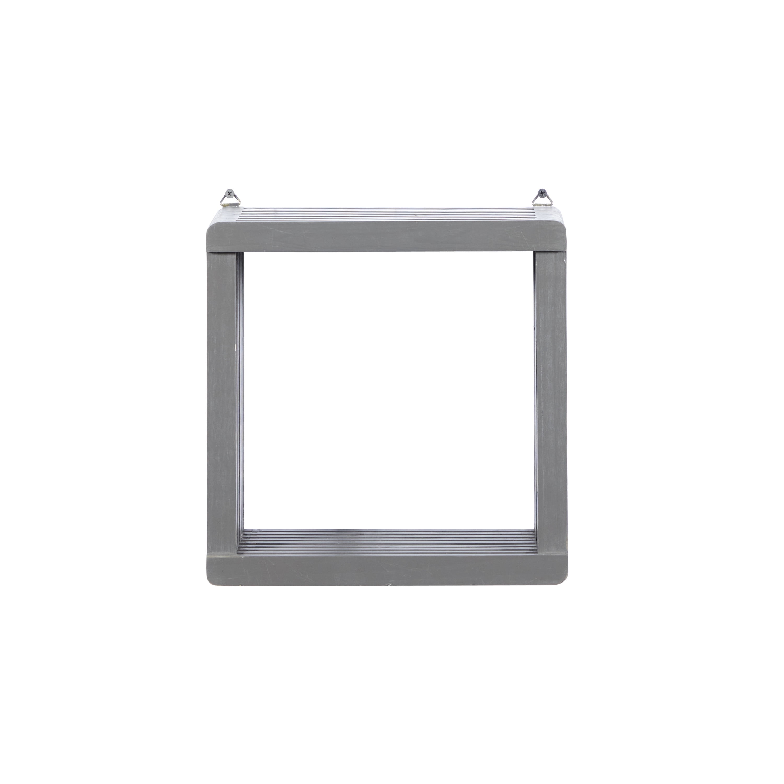 DecMode Grey Wood Contemporary Wall Shelf