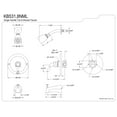 thumbnail image 4 of Kingston Brass KB538NML Tub and Shower Faucet, Brushed Nickel, 4 of 4