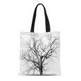 thumbnail image 1 of POGLIP Sac en Toile Réutilisable Sac de Courses Noir Arbre Mort Sans Feuilles Sac d'Hiver Blanc, 1 of 1