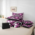 thumbnail image 5 of Feelyou Pink Boho Aztec Twin Bedding Sets 7-Piece, Mandala Geometric Bedding Comforter Set, Vintage Western Fashion Reversible Sheet Sets, Ultra Soft Home Decor, 5 of 7