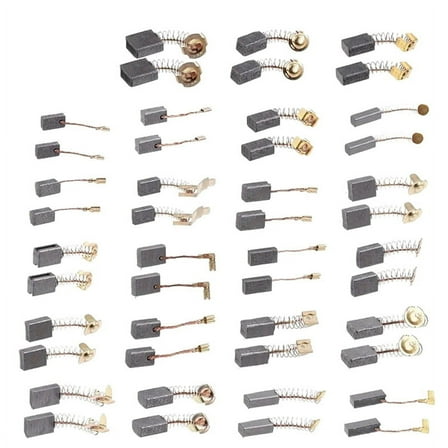 46Pcs Electric Motor Carbon Brushes 23 Sizes Carbon Brush Motors Brushes Replacement for Power Tool,46 x Electric Motor Carbon Brushes