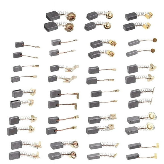46Pcs Electric Motor Carbon Brushes 23 Sizes Carbon Brush Motors Brushes Replacement for Power Tool,46 x Electric Motor Carbon Brushes