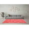 thumbnail image 3 of Ahgly Company Indoor Round Abstract Red Contemporary Area Rugs, 8' Round, 3 of 4