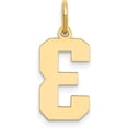 thumbnail image 3 of 14k Yellow Gold Medium Polished Number 3 Charm - 16.13mm, 3 of 6