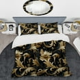thumbnail image 2 of Designart "Mysterious Elegance In Black And Gold" Marble Bedding Covert Set - Glam Bed Set With 2 Shams, 2 of 5