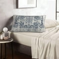 thumbnail image 3 of Boho Pillow Covers 12x20 Set of 2, White Navy Blue Carpet Pattern Outdoor Decorative Throw Pillows Ethnic Rustic Farmhouse Cushion Cases Linen Gifts for Couch Sofa Decor, 3 of 5
