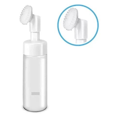 Botella de espuma de bomba con cepillo de silicona para el cuidado de la piel Limpieza facial 120ml Deng Xun unisex