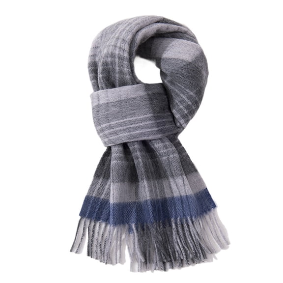 Business Men's 100% Wool Scarf, Winter Gift for Dad, Boyfriend & Leaders,180*30cm,1