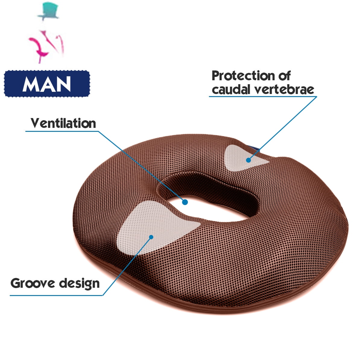 Orthopedic Donut Seat Cushion for Men Pain Relief Kuwait Ubuy