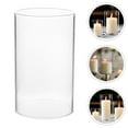 Clear Chimney Tube Glass Open Ended Candle Shade Glass Candle Shade
