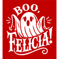 thumbnail image 2 of Boo Ghost Felicia Adult Red Crew Neck Short Sleeve Tee-XXL, 2 of 2