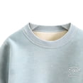 thumbnail image 5 of LvhaoGJOB Little Kids Boys Sweatshirt and Pants Outfit Set, Light Blue - sherpa fleece cuffs, cream sherpa lining, 5 of 7