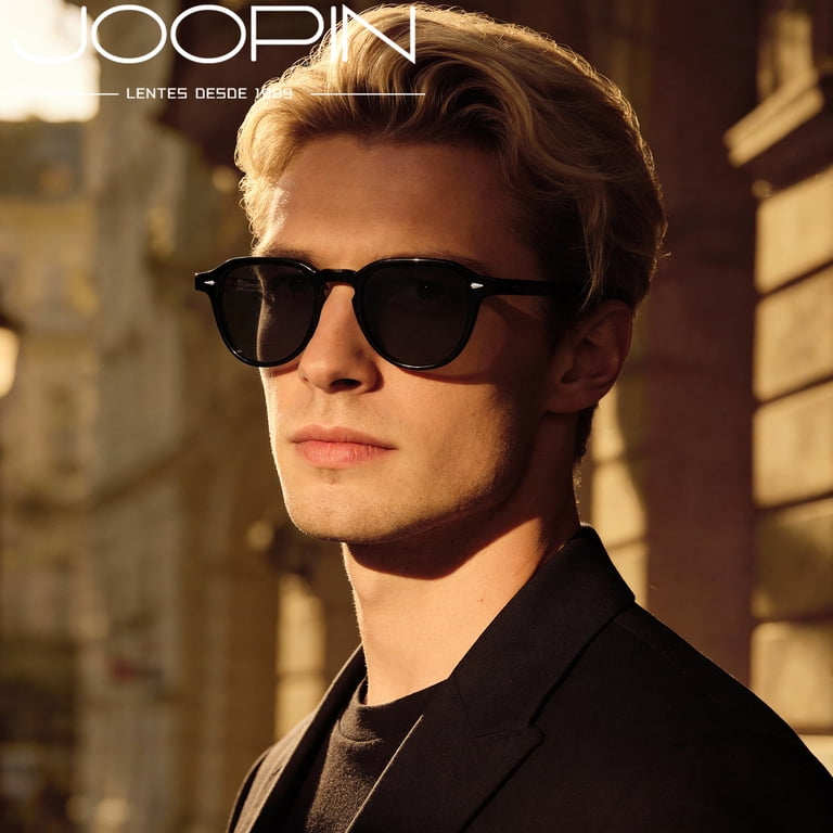 Retro Metal Brow Round Acetate Sunglasses Polarized UV Protection Vintage acetate polarized sunglasses UV protection small  main image 2