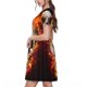 thumbnail image 2 of Disketp Satanic Skull para Vestido de Manga Corta para Mujeres, Vestidos de Verano para Mujeres, Casual y Holgado para la Playa, 2 of 6