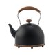 thumbnail image 4 of Tetera con silbido, tetera para senderismo, tetera de agua hirviendo con mango, tetera para campamento, té y café, acero inoxidable para senderismo en negro, 4 of 10