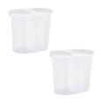 thumbnail image 1 of Oleegame 2PC Produce Storage Closed Capacity Boxes Food Storage Storage Dry Compartments Cereal Canning Tanks Kitchens Restaurants And Bars White, 1 of 9