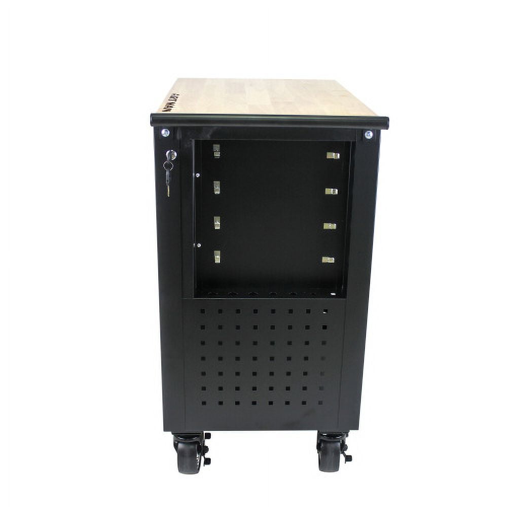 ARTMAN 4 Drawers Tool Cart with Wheels and Drawers,Wood Top Tool Box for Garage Workshop Warehouse