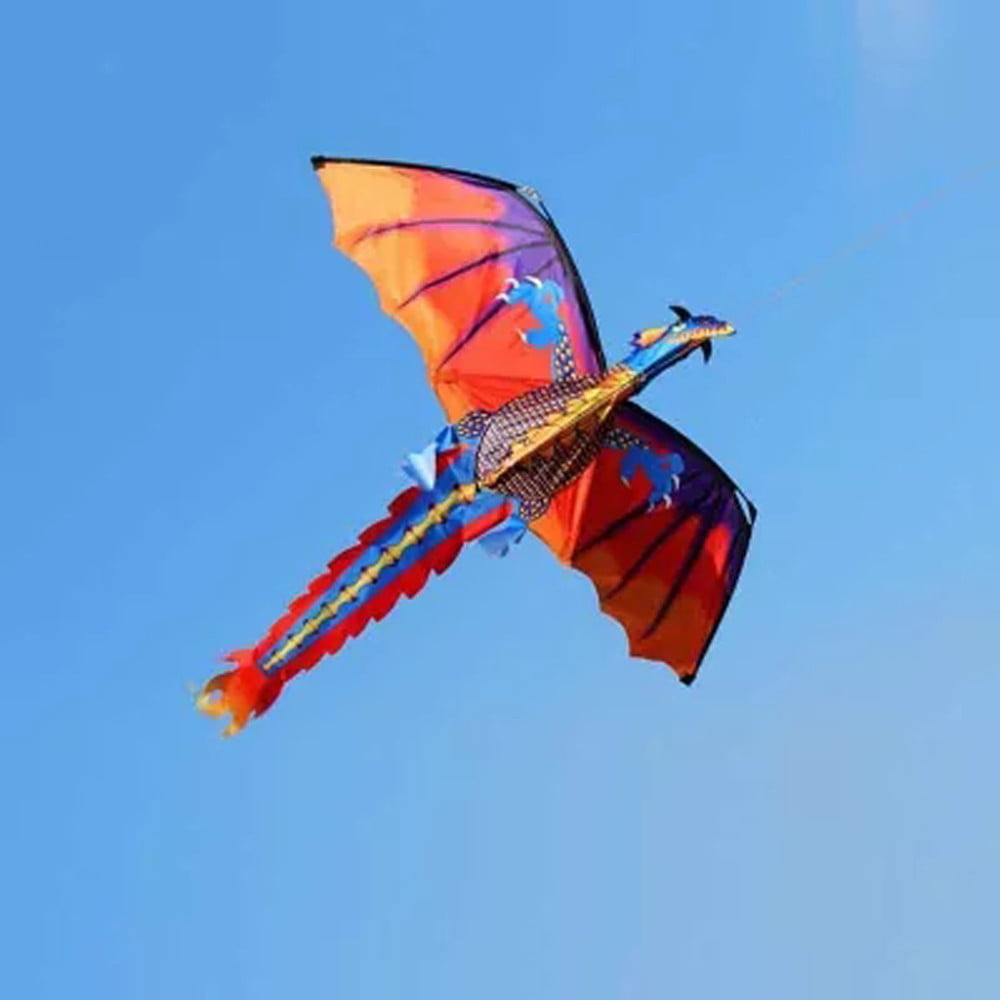 3D Dragon Kite Kids Toy Fun Outdoor Flying Activity Parent-child Game With Tail 