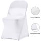 thumbnail image 2 of Paquete de 6 fundas para sillas de comedor plegables de spandex elástico para bodas, banquetes y fiestas - Blanco JAMW Sencillez, 2 of 5