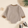 thumbnail image 4 of CAUYDY 3 6 9 Months Preemie Clothes Boy Newborn Sleepers 1T 2T Baby Boys Long Sleeve Romper Pajamas Infant Bodysuit Fall Winter Coffee for Sizes 6-12 Months, 4 of 5