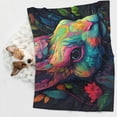 thumbnail image 6 of Naloa Colorful Patterned Rabbit Dog Blanket, 3 Sizes Cat Blanket for Indoor Cats Large Medium Small Dog Gifts-Large, 6 of 8