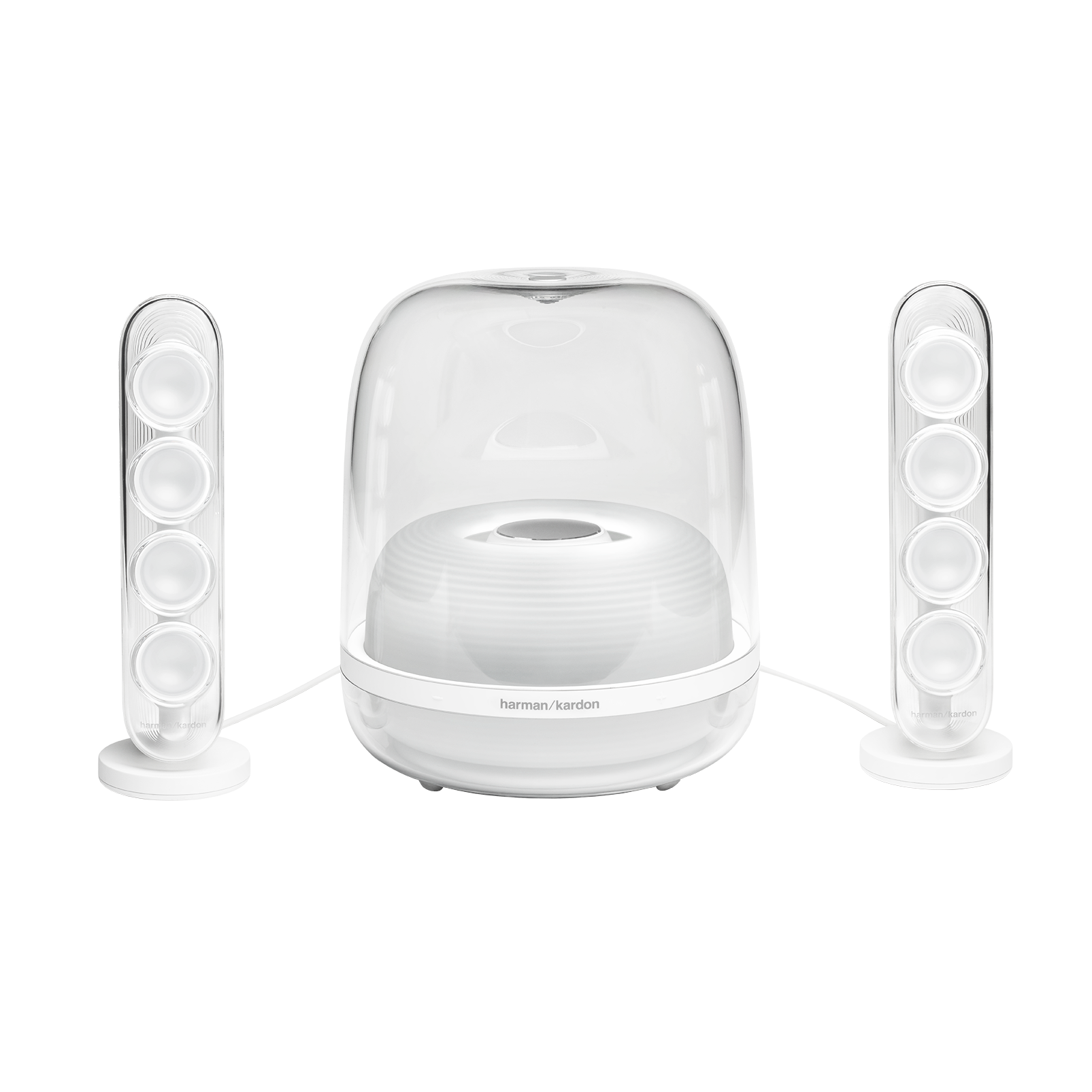 harman kardon clear plastic speakers