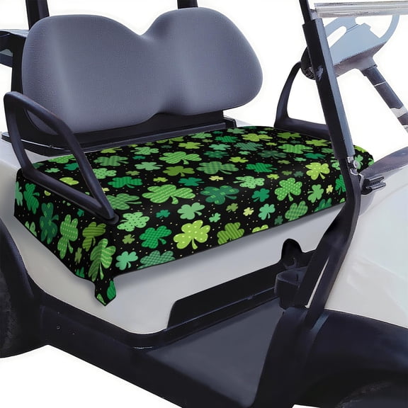 St. Patrick's Shamrock Theme Microfiber Golf Cart Towel, 51"x31" Front Seat Blanket for Cooling Comfort